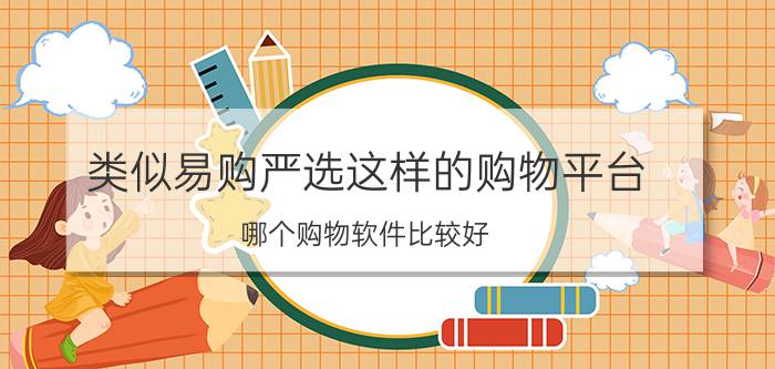 类似易购严选这样的购物平台 哪个购物软件比较好？